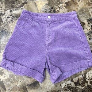 Twik Purple Bermuda Shorts Vibrant Style corduroy XS